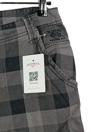 EIGHT2NINE Herren Cargo Shorts kariert Grau W32 M L20 2
