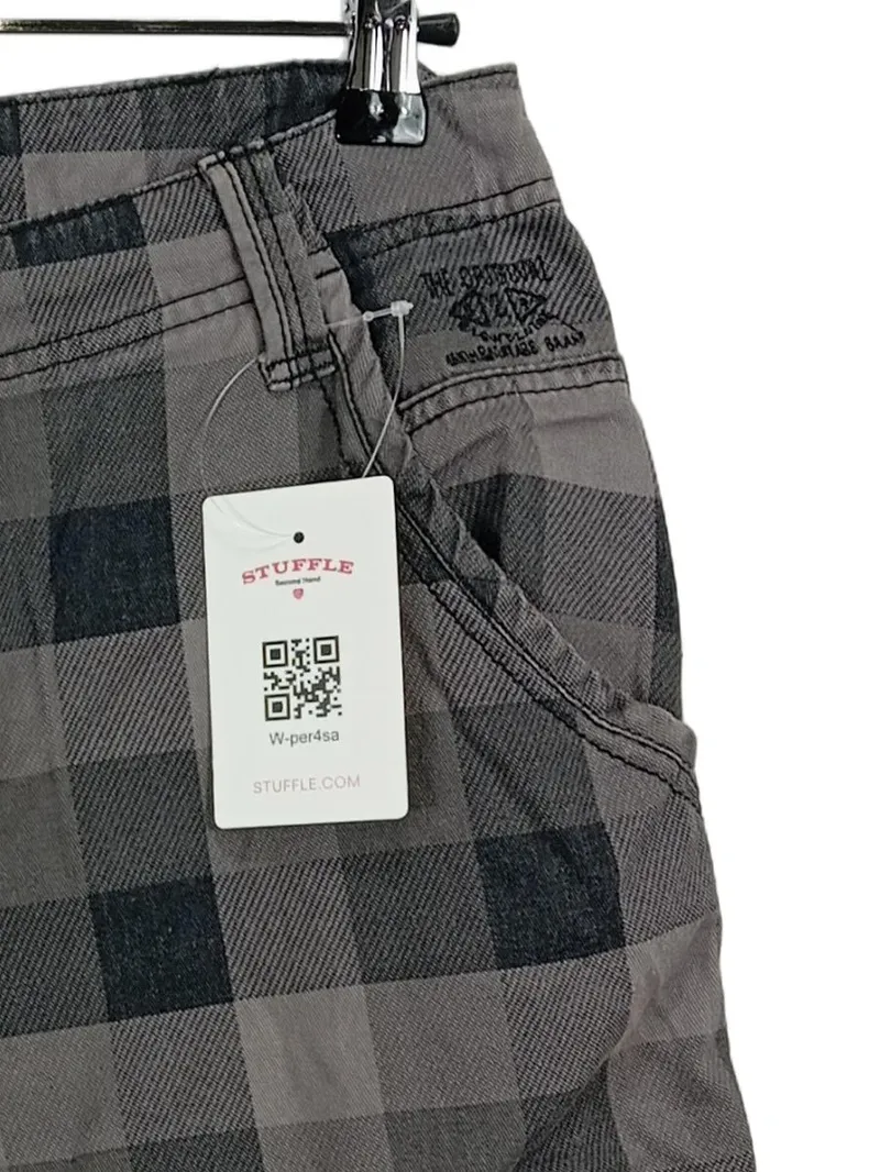 EIGHT2NINE Herren Cargo Shorts kariert Grau W32 M L20 2