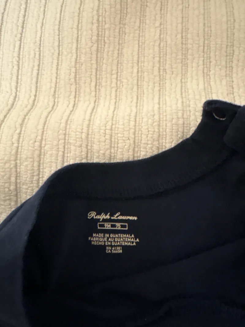 Ralph Lauren Baby T-Shirt Blau Gr. 74/9M Logo Baumwolle 6