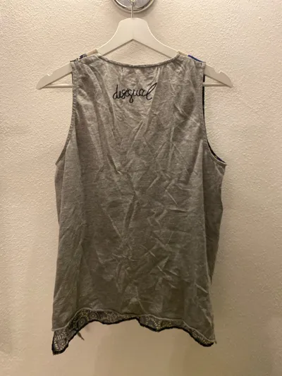 Desigual Damen Pullunder Gr. 40/L Mehrfarbig Bohemian Stickerei