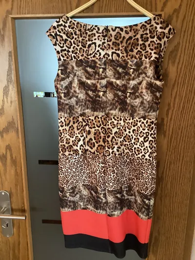 Alba Moda Damen Freizeitkleid Animal Print Midikleid Mehrfarbig Gr. 36 S