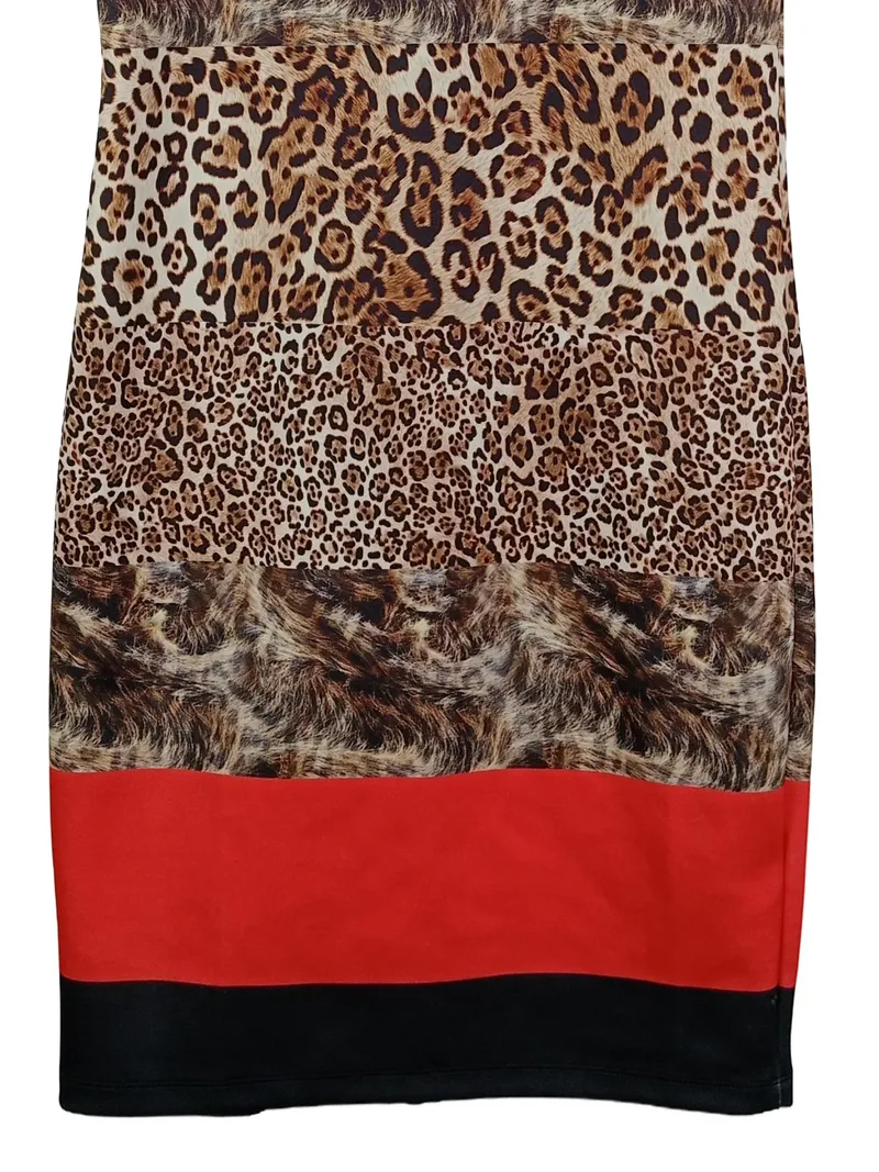 Alba Moda Damen Freizeitkleid Animal Print Midikleid Mehrfarbig Gr. 36 S 3