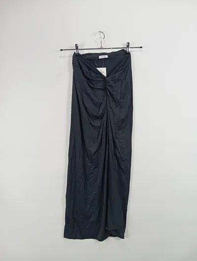 LASCANA Damen Faltenrock Schwarz Gr. 36/S Elegant Maxirock