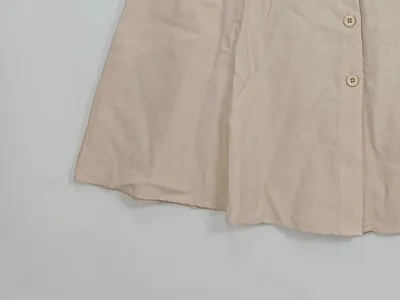 KRISTEN QUE Damen A-Linienrock Gr. 40;L Beige Midirock mit Knopfleiste