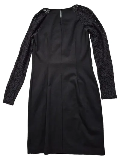 Mexx Damen Festliches Kleid Schwarz Spitze Gr. 38/M Elegant Langarm