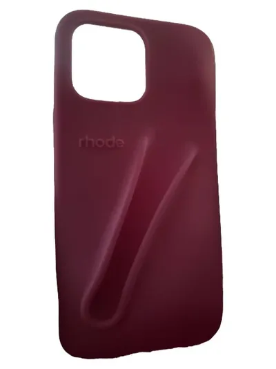 Rhode Handyhülle iPhone 16 Pro Max Silikon Case Pink mit Lipgloss Halter