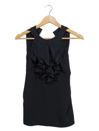 Cossovalli Damen Abendkleid Schwarz Gr. 38 Elegant Rüschen