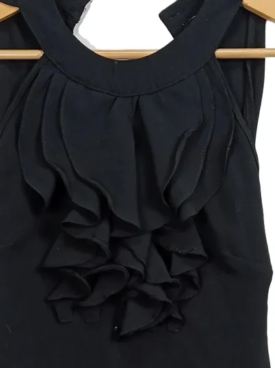 Cossovalli Damen Abendkleid Schwarz Gr. 38 Elegant Rüschen