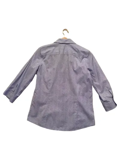 Eddie Bauer Damen Hemdbluse Gr. 36/S Blau Florales Muster 3/4-Arm