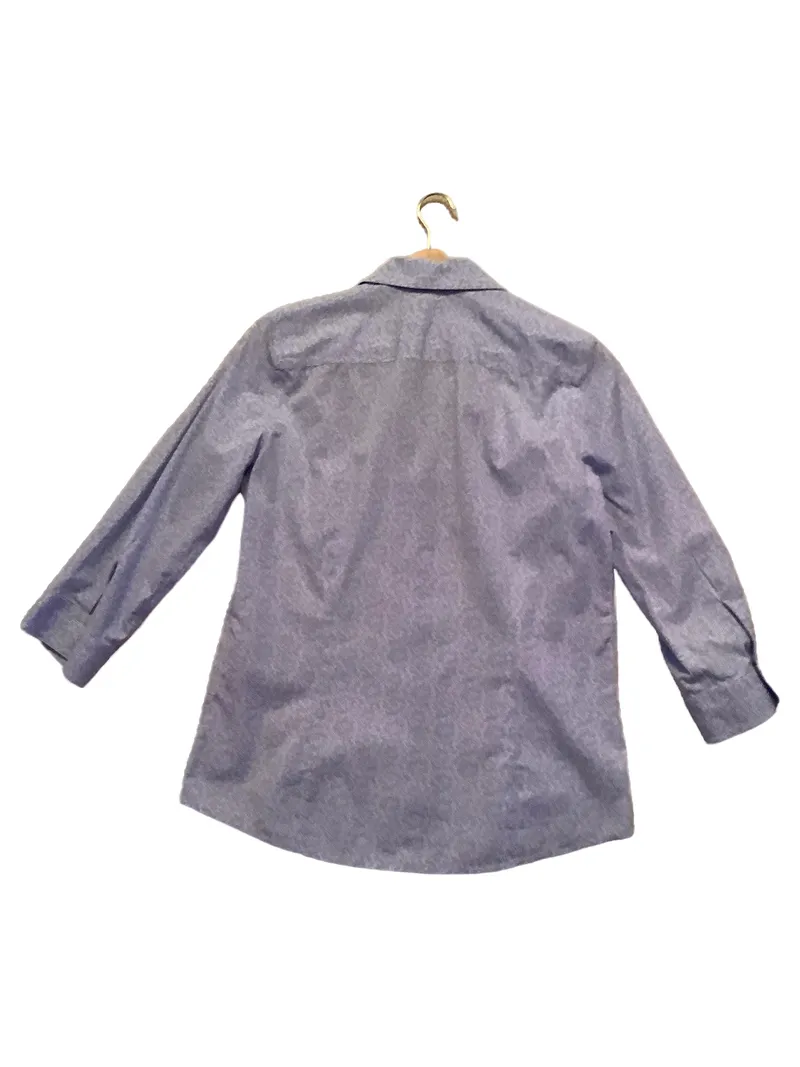 Eddie Bauer Damen Hemdbluse Gr. 36/S Blau Florales Muster 3/4-Arm 2