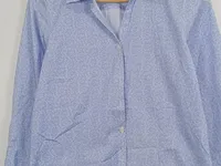 Eddie Bauer Damen Hemdbluse Gr. 36/S Blau Florales Muster 3/4-Arm 4