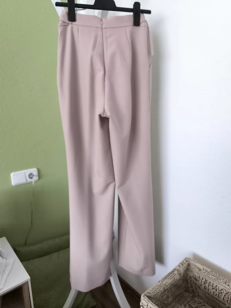 Ana Alcazar Stoffhose Damen Gr. 36 Beige Elegant Weites Bein 3