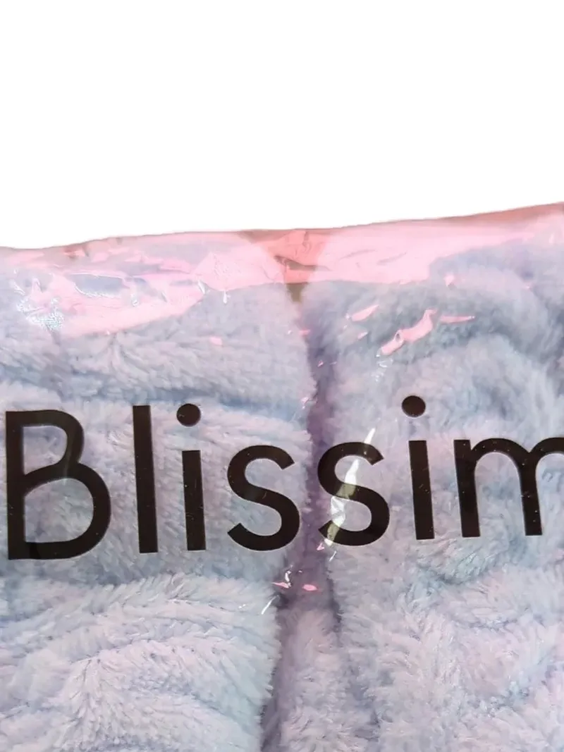 Blissim Stirnband Damen Blau UNI Strukturmuster Praktisch Freizeit 3