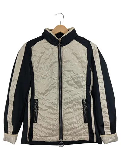 Rick Cardona Damen Steppjacke Gr. 34/XS Beige Sportlich Strukturmuster