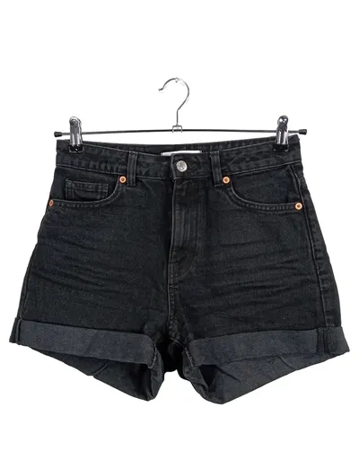 MNG Damen Jeans Shorts Gr. 36 Schwarz Casual Denim Sommer Hotpants