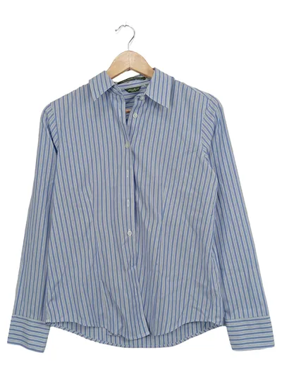 Eddie Bauer Damen Hemdbluse gestreift Blau Gr. 40/L Casual