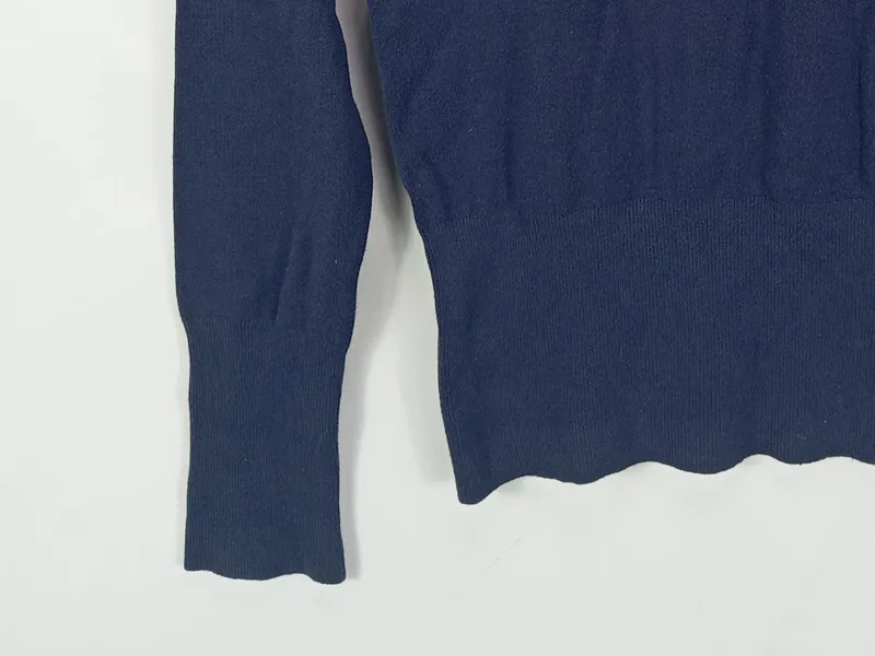 comma, Damen Rollkragenpullover Gr. 36/S Basic Dunkelblau Langarm 4