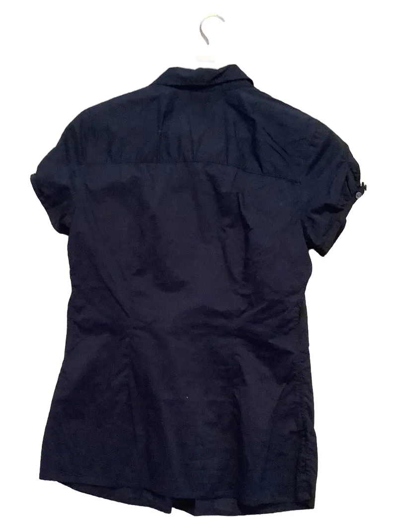 Eddie Bauer Damen Hemdbluse Kurzarm Gr. 36/S Blau Casual 2