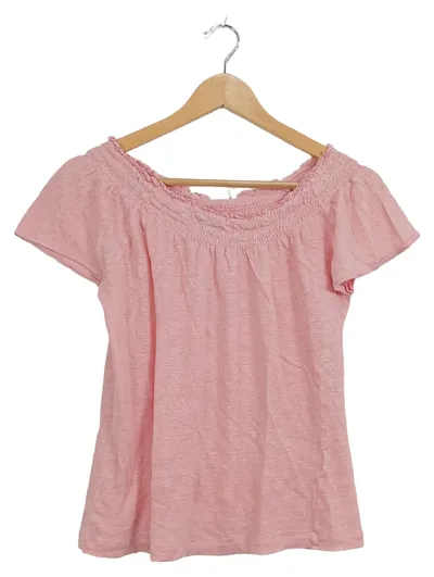 Rich & Royal Damen T-Shirt Rosa Gr. M Carmen-Ausschnitt Baumwolle