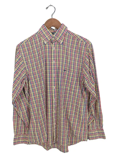 Fynch Hatton kariertes Hemd Herren M Baumwolle Casual Langarm