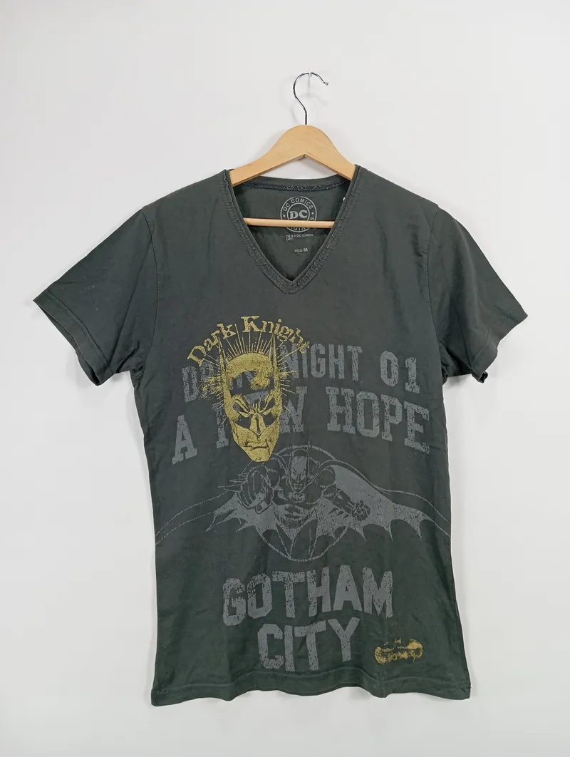 DC Comics Batman Dark Knight Herren T-Shirt Grün Gr. M Casual 2