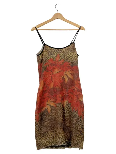 Marc Cain Damen Sommerkleid 38;M Leo Blumenprint Mehrfarbig Animal-Print