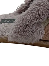 Esprit Hausschuhe Damen Gr. 38 Rosa Pantoffeln Fellbesatz Komfortabel 2
