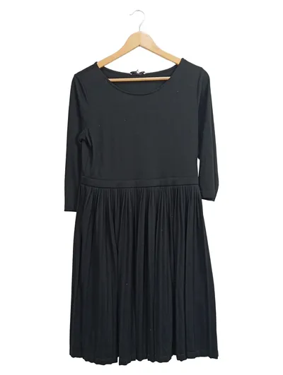 Mint & Berry Damen Freizeitkleid Langarm Schwarz Gr. 40/L