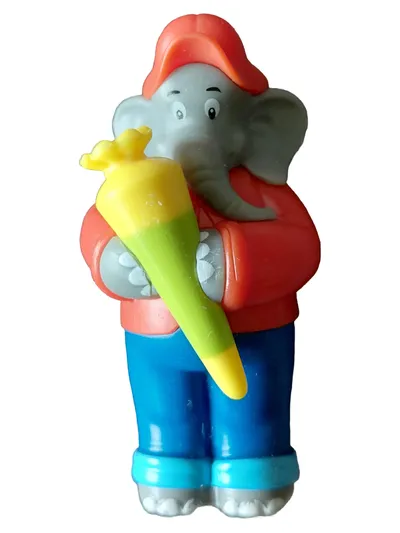Kiddix Elefant Spielfigur Zuckertüte Schulanfang Deko Mehrfarbig 5.5cm