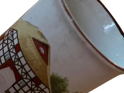 Schumann Arzberg Tasse Fachwerkmotiv Weiß Keramik Traditionell
