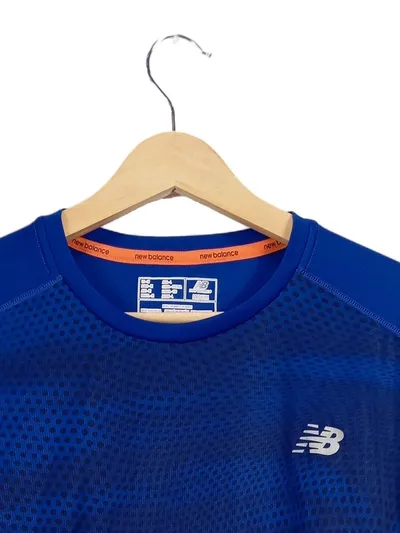 New Balance Herren Sport Shirt Langarm Blau Gr. 38/M