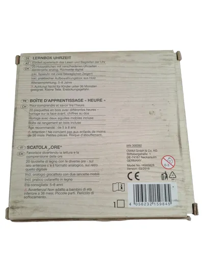 Playtive Junior Lernbox Uhrzeit Holz Lernspiel Kinder ab 6 Jahre