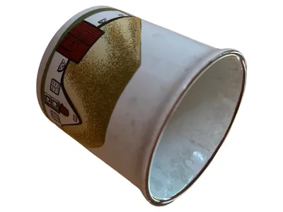 Schumann Arzberg Kaffeebecher Hausmotiv Porzellan Weiß 8cm