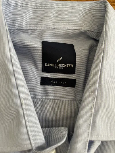 Daniel Hechter Herren Business Hemd Größe 40 Blau Langarm Baumwolle