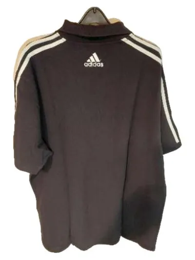 Adidas Poloshirt Herren XL Schwarz 3-Streifen Baumwolle Sportlich