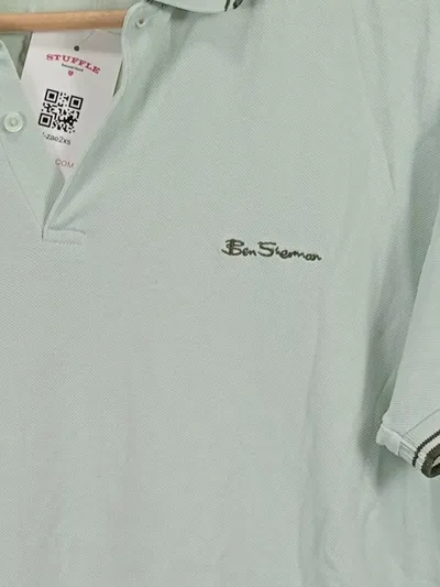 Ben Sherman Herren Poloshirt Grün Gr. 50;L Casual Kurzarm