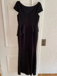 Adrianna Papell Abendkleid Damen Gr. 42/XL Schwarz Elegant Pailletten 3