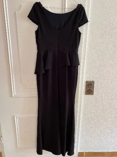 Adrianna Papell Abendkleid Damen Gr. 42/XL Schwarz Elegant Pailletten 3
