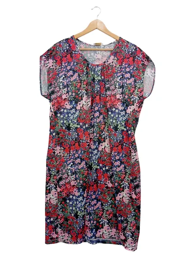 Atelier GS Damen Sommerkleid Gr. 48 Mehrfarbig Blumenmuster Feminin
