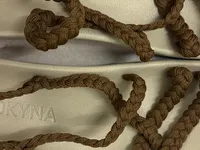 BOKYNA Sandalen Damen geflochten Casual Beige Gr. 37 Sommerschuhe 5