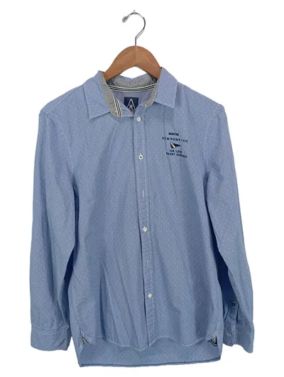 Gaastra Herren Freizeithemd Blau Gr. M Casual Gepunktet Langarm