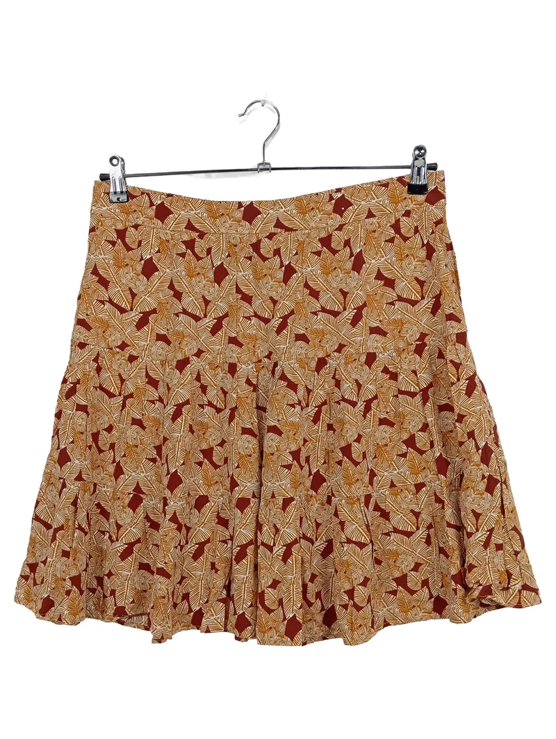 Caroll Damen Faltenrock Gr. 42 Mehrfarbig Blumenmuster Midirock Feminin 1