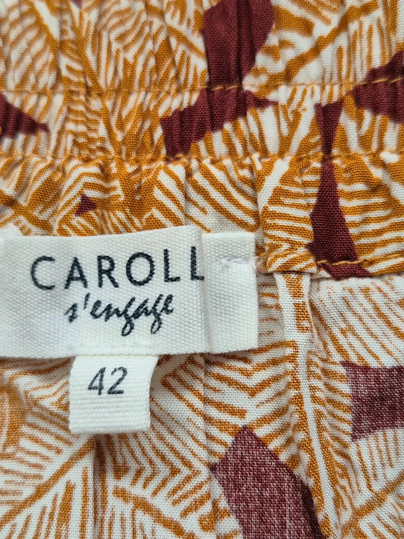 Caroll Damen Faltenrock Gr. 42 Mehrfarbig Blumenmuster Midirock Feminin 4