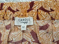 Caroll Damen Faltenrock Gr. 42 Mehrfarbig Blumenmuster Midirock Feminin 5