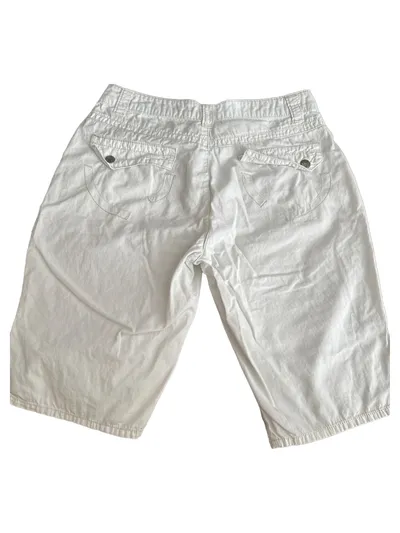 Casa Blanca Damen Shorts Gr. 36 Weiß Casual Bermuda Baumwolle