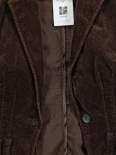 SISLEY Damen Blazer Gr. 40 Braun Cord Casual Jacke