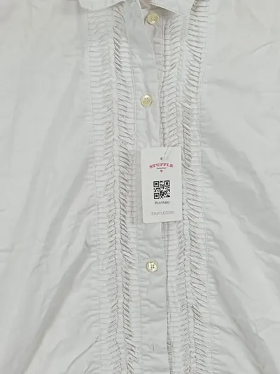 Ann Christine Damen Hemdbluse Gr. 36/S Weiß Feminin Baumwolle