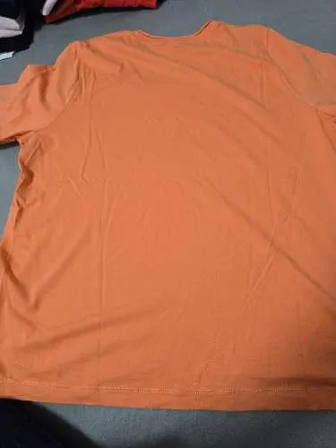 Gina Laura Basic T-Shirt Damen Gr. L/42 Orange Rundhals Baumwolle