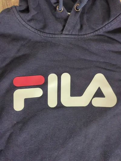 FILA Herren Kapuzenpullover Hoodie Blau Gr. M Baumwolle Sportlich