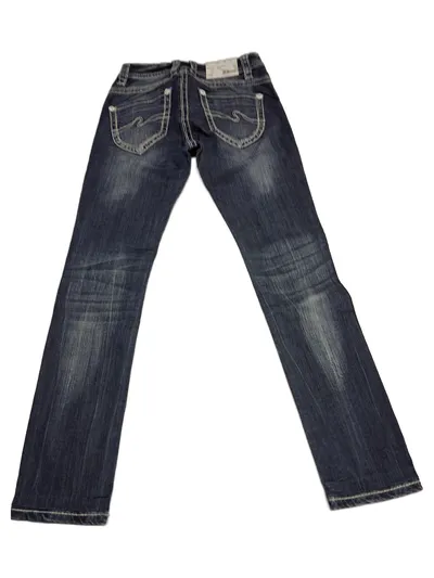 Blue Monkey Damen Jeans Straight Leg W26/L32 Blau Casual
